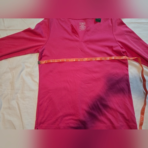 L.L Bean Pima Tops Split-Neck Tunic 3/4 Sleeve - Picture 7 of 10